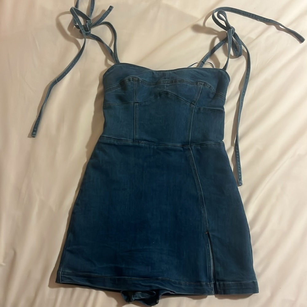 Surge Style denim romper